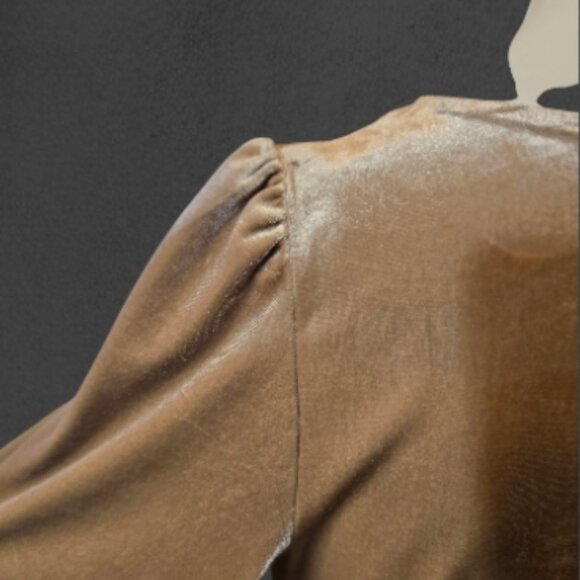 Velvet Feel Champagne MEROKEETY Maxi Wrap Dress szS - Picture 2 of 7